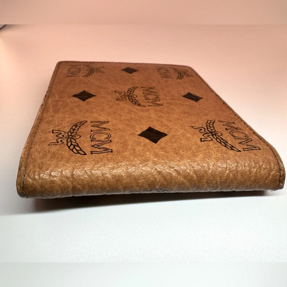 MCM Visetos Logo Wallet W Coin Pouch Michael Cromer Germany Authentic Vintage - Picture 6 of 15